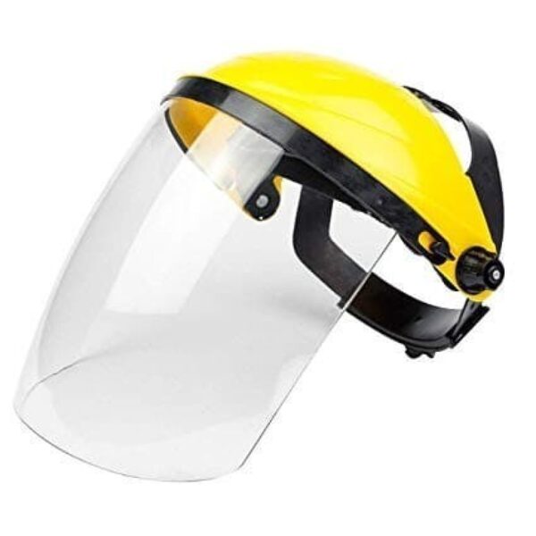 1 set Full Face Shield+Visor APD Premium Safety / Pelindung Muka Wajah Kuning / Kerja Las Gerinda Gurinda